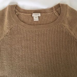 Camel color, warm J.Crew sweater